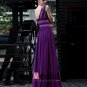 Silk One Shoulder Drape Rhinestone Floor Length Evening Dresses
