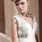 Charmeuse Sequined Tulle Beading Lace V-Neck Floor-Length Evening Dresses