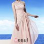 Strapless One Shoulder Beading One Side Zipper Sleeveless Floor Length Tencel Woman Evening Dresses