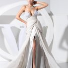 V Neck Zipper Sleeveless Applique Ruffle Chiffon Lace Elastic Silk Like Satin Silk Woman Celebrity D