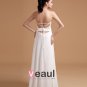 Chiffon Sweetheart Pleated Bead Floor Length Ball Gown Evening Dress