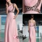 Sexy Beaded Ruffle Chiffon One Shoulder Floor Length Evening Dresses