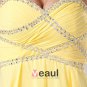 Elegant Chiffon Applique Ruffle Beading Evening Dresses