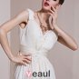 V Neck Sleeveless Floor Length Beading Pleated Satin Woman Evening Dress