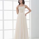 Chiffon Beading Spaghetti Straps Sweep Floor Fength Prom Dresses