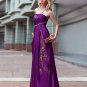 Satin Pleated Beading Halter Floor Length Evening Dresses