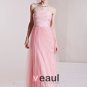 Elastic Silk Like Satin Charmeuse Gauze Ruffle Strapless Sleeveless Backless Floor Length Pleated Ev