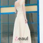 Silk Charmeuse Beading Pleated One Shoulder Floor Length Evening Dresses