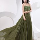 Chiffon Applique Ruffle Beaded Sweetheart Floor Length Evening Dresses