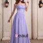 Designer Sleeveless Chiffon Beading Ruffles Strapless Chapel Train Evening Dresses
