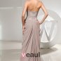 Halter Sleeveless Zipper Floor Length Ruffle Beading Chiffon Silk Woman Evening Dress