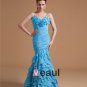 Ruffle Spaghetti Straps Floor-Length Chiffon Womens Evening Dress