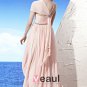 Strapless Wrap One Should Shoulder Sleeveless Floor Length Tencel Woman Evening Dresses