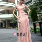 Silk Jewel Drape Applique Floor Length Evening Dress