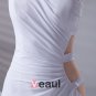 One Shoulder Floor Length Pleated Chiffon Woman Evening Dress