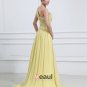 Chiffon Ruffle Beaded Bowtie One-Shoulder Floor Length Prom Dresses