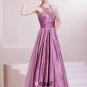 Fashion Satin Charmeuse Gauze Beaded Halter Floor Length Evening Dress