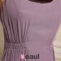 Fashion Chiffon Charmeuse Silk Crew Neck Court Train Sleeveless Women Evening Dress