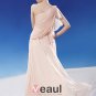 Elegant Beading Ruffles Floor Length Sloping Tencel Charmeuse Evening Dress