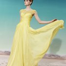 Floor Length Round Neckline Lace Beading Tencel Empire Woman Evening Dress