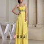 Strapless Sleeveless Zipper Floor Length Beading Chiffon Elastic Silk Like Satin Silk Woman Evening 