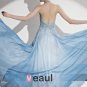 Formal Halter Floor Length Beading Pleated Tencel Women Evening Dress