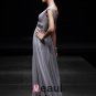 Empire V Neck Sleeveless Floor Length Bead Satin Composite Filament Evening Dresses
