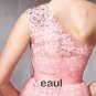 Charmeuse Tulle Beading One Shoulder Floor Length Evening Dresses