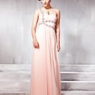 Sequin Tulle Tencel Charmeuse Beading One Shoulder Layered Floor Length Evening Dresses