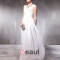 V Neck Beading Hand Flower Silk Charmeuse Floor Length Evening Dresses