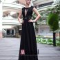 Silk Jewel Rhinestone Pleated Floor Length Evening Dresses