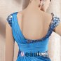 Square Collar Beading Sleeveless Backless Floor Length Tencel Woman Evening Dress