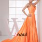 Charmeuse Silk V Neck Sleeveless Zipper Ruffle Floor Length Woman Evening Dress