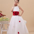 Cute Shoulder Straps Ribbon Flower Girls Dress 2214120023