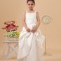 Cute A-Line Spaghetti Straps Ankle Length Satin Flower Girl Dresses 2214120017