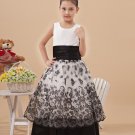 Fashion Satin Embroidery Hem Flower Girl Dresses 2214120029