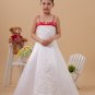 Satin Embroider Sewing Bead Flower Girl Dresses 2214120054
