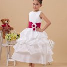 Lovely Satin Handmade Flower Girl Dresses 2214120035