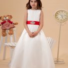 Satin Organza Sewing Beads Handmade Flower Girl Dresses 2214120063