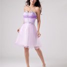 Short Mini Strapless Yarn Women's Graduation Dress