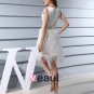 Jewel Neckline Sleeveless Thigh Length Beading Satin Woman Homecoming Dresses
