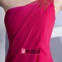 Elegant Sheath Chiffon One-shoulder Beaded Evening Party Dresses