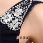 Popular Ruffle Beading Imitated Silk V Neck Floor Length Evening Party Dresses