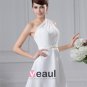 A-Line One Shoulder Knee-Length Chiffon Evening Party Dresses
