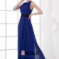 Fashion Chiffon Pleated Bateau Floor Length Celebrity Party Dress