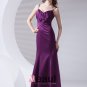 Spaghetti Straps Pleated Bowknot Floor Length Satin Woman Evening Party Dress