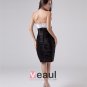 Sleeveless Taffeta Tulle Beading Ruffles One Shoulder Short Cocktail Party Dresses