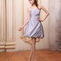 Elegant Ruffles Strapless Knee Length Taffeta Evening Party Dress