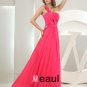 One Shoulder Neckline Floor Length Lace Paillette Chiffon Woman Evening Party Dress