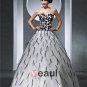 Sweetheart Applique Floor Length Satin Tulle Woman Ball Grown Prom Dress